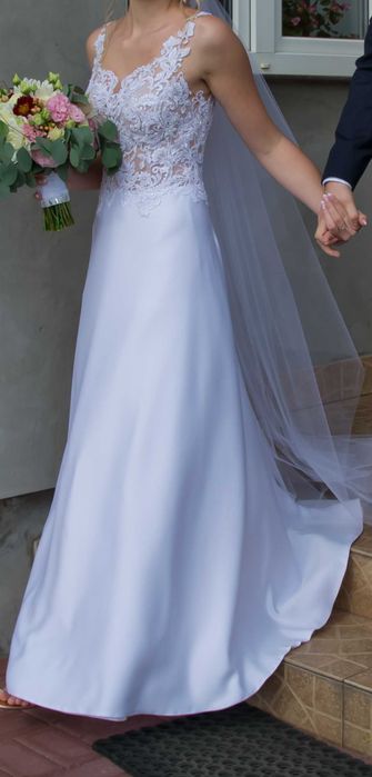 Suknia ślubna w literę A rozm. S/M