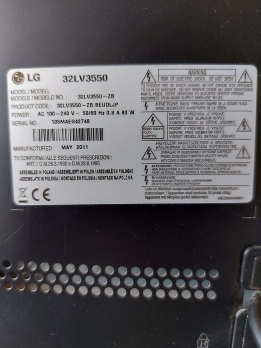 Telewizor LG 32LV3550 – 32" Full HD LED + Dekoder Cabletech URZ0336C