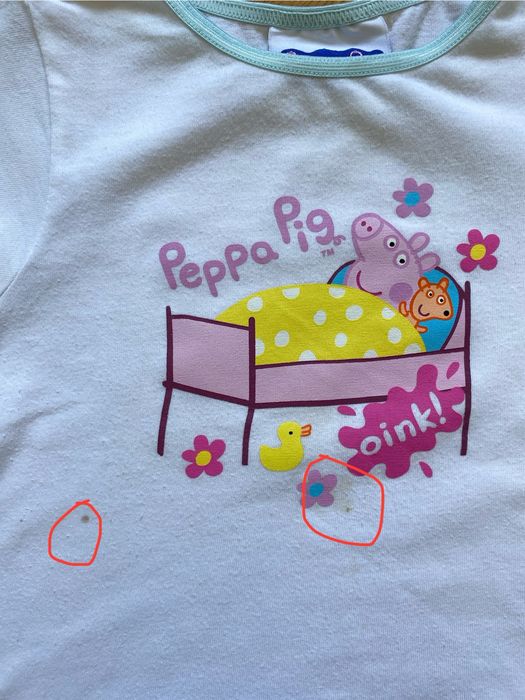 Zestaw komplet dziewczęcy dwie bluzki + spodenki Świnka Peppa Pig