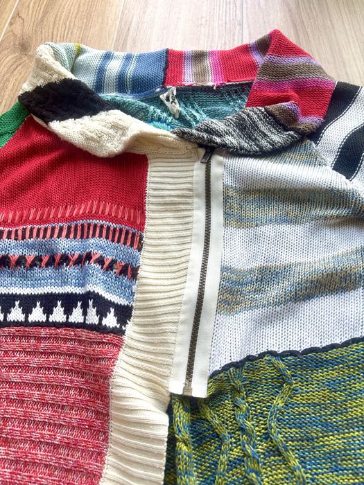 Narzutka patchworkowa sweter Desigual XL
