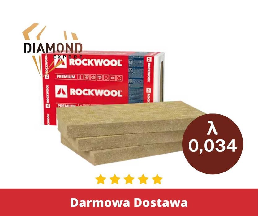 Wełna Mineralna w Rolce 0,035 Mata 15cm Poddasza Domy Szkieletowe-Wata