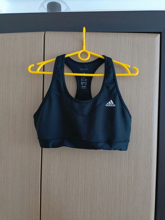 Czarny top sportowy Adidas, rozmiar L – stan idealny