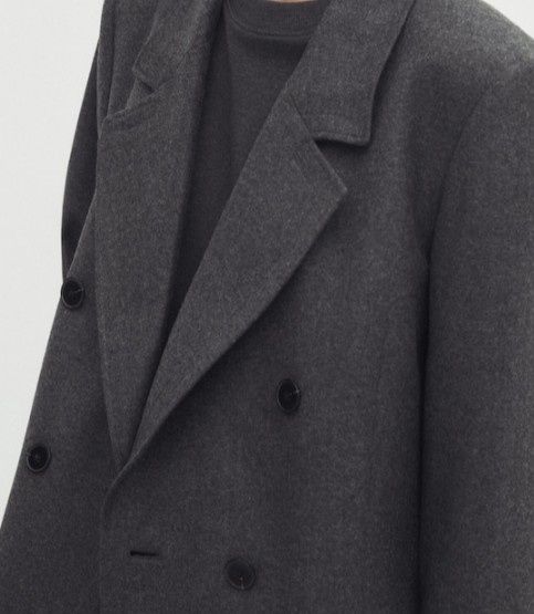 Szara dwurzędowa marynarka Massimo Dutti 88% wełna