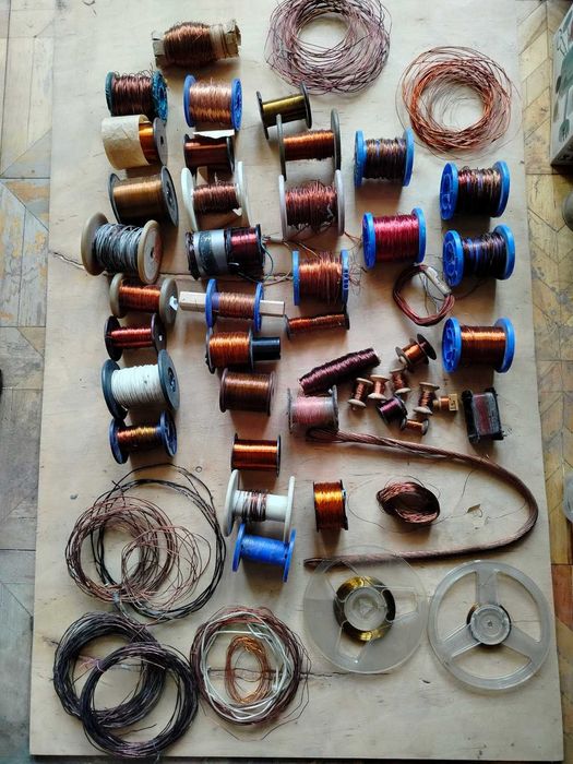 Цветмет проволока медная на катушках  советская. провода кабеля