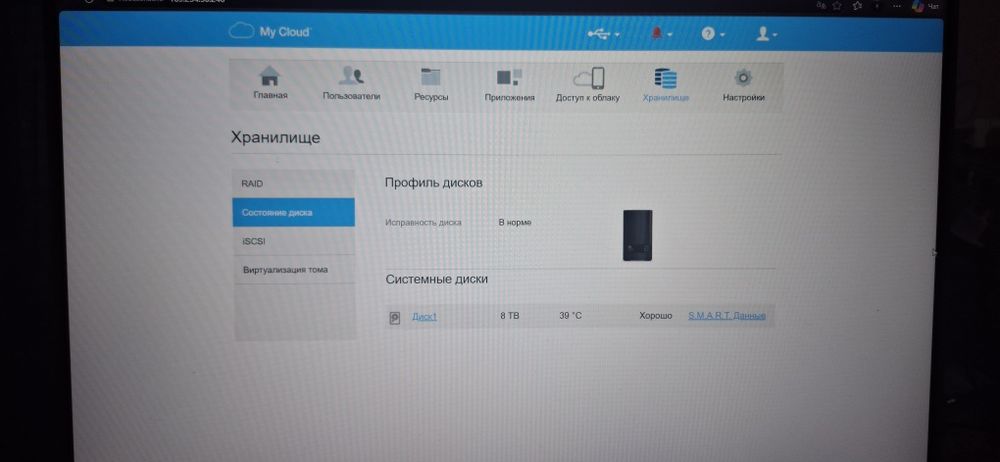 NAS Сетевое хранилище 8ТБ  WD My Cloud EX2 Ultra