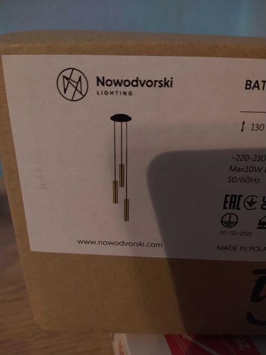 LAMPA WISZĄCA baton solid brass III  7855 nowodvorski lighting