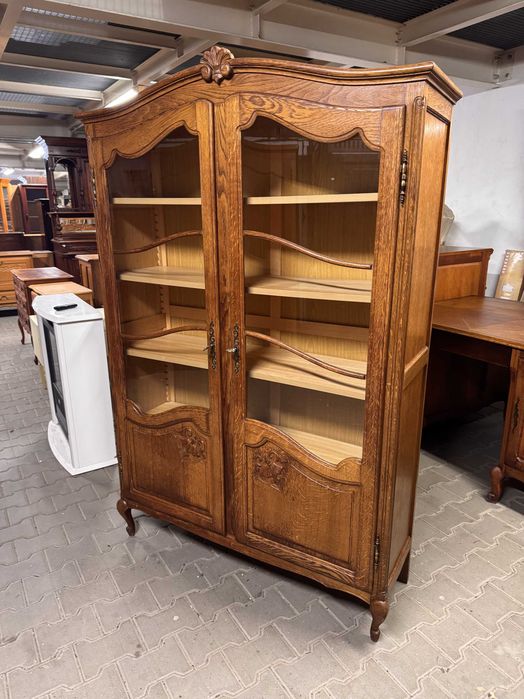 Biblioteka dębowa w stylu Ludwik XV / Prowansalskim