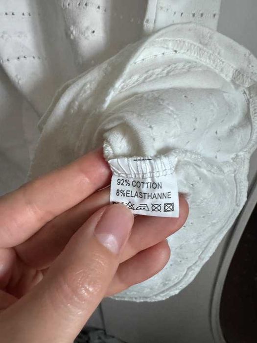 Biały t-shirt freesia s/m 92% bawełna