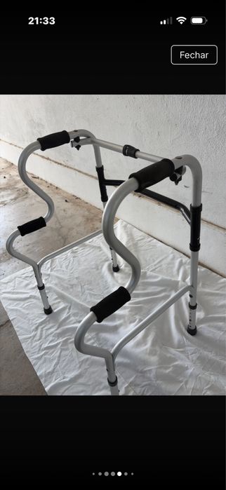 Andarilho inox ajustavel em muito bom estado