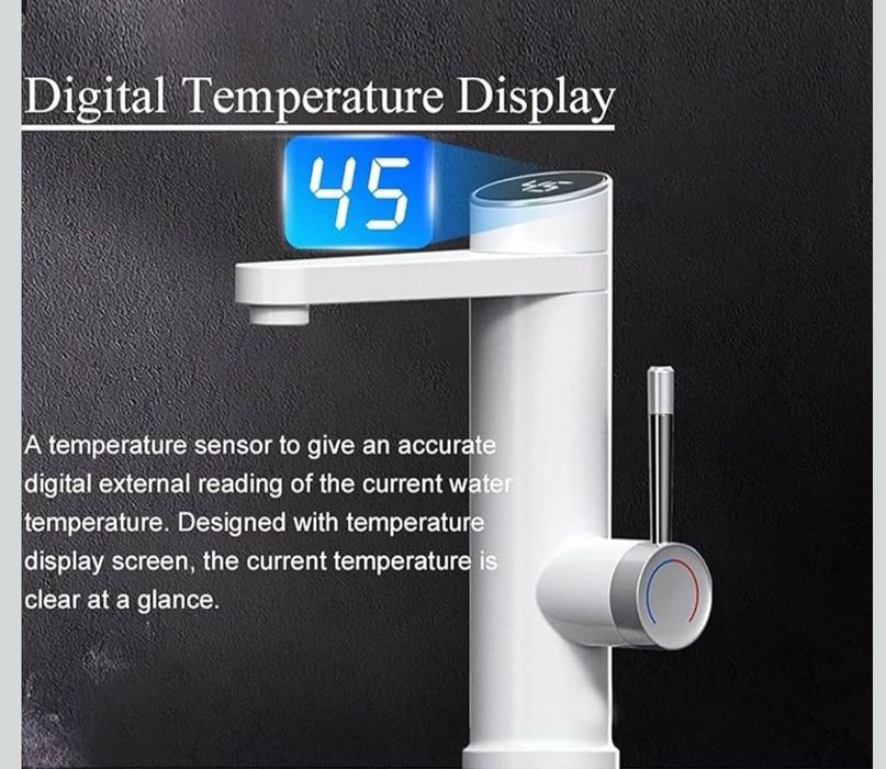 Podgrzewacz wody przepływowy BRIWELLNA 3200W LED - NOWY