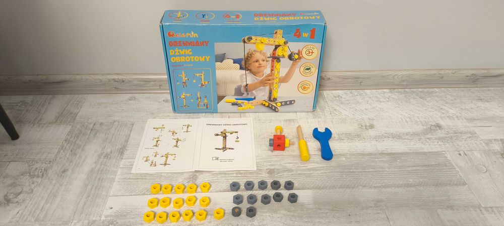 Drewniany zestaw Jenga, Jenga BOOM, Ciężarówka, Pociąg, Dźwig i inne.