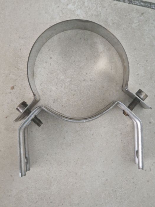 Topo em inox para chaminé e abraçadeira 80mm