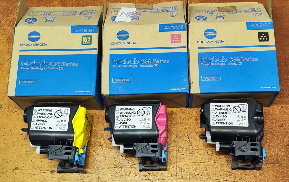 Тонер картриджі Bizhub C35 TNP22Y TNP22MTL TNP22K