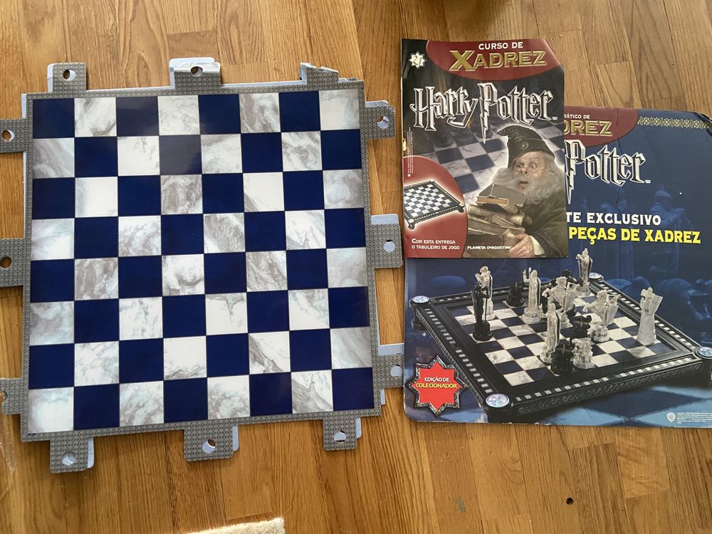 Tabuleiro De Xadrez Harry Potter Exclusivo Completo + Peças