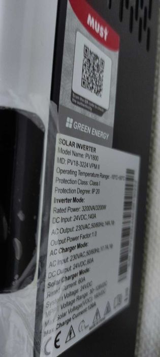 Інвертор гібрідний MUST 3,2кВт + LiFePo4 акумулятори 2560 Вт/нод.