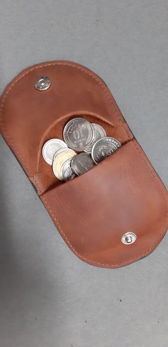 Монетница из натуральной кожи ручной работы