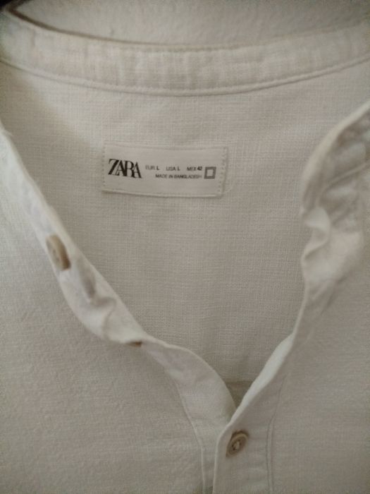 Camisa de linho branca Zara
