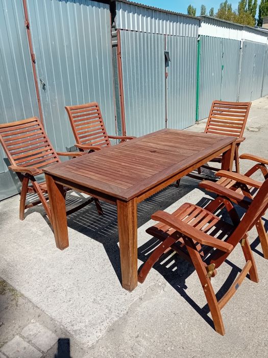 Zestaw ogrodowy drewniany