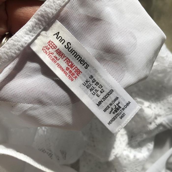 Білі трусики з мереживом ann summers белые трусики с кружевом xxl