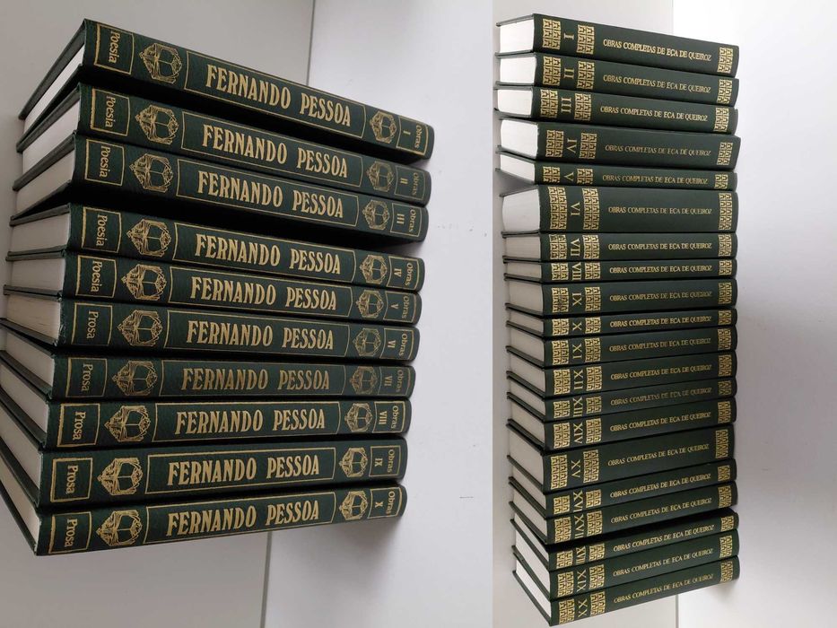 10 vol Fernando Pessoa + 20 vol Eça de Queiroz