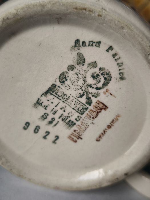 Pojemnik piękny stary fajans Włocławek