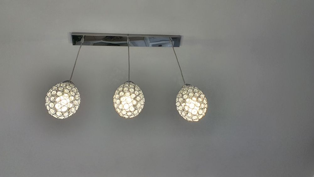 Lampa wisząca, żyrandol kryształy jajo