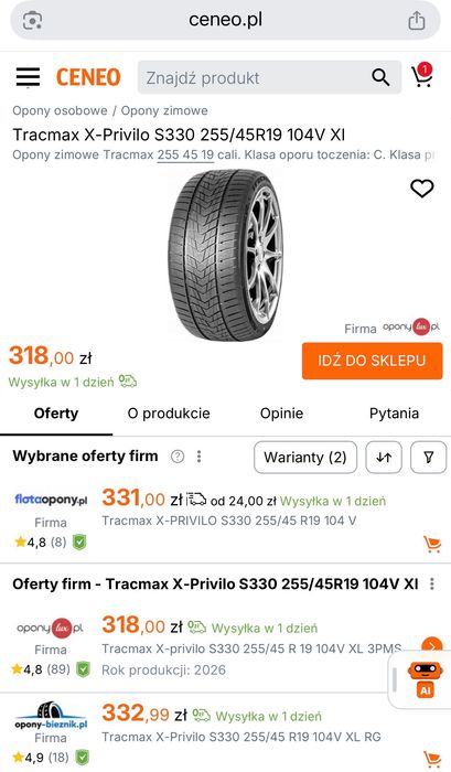 Praktycznie nowe. Opony zimowe 255/45 R19 komplet 4 szt