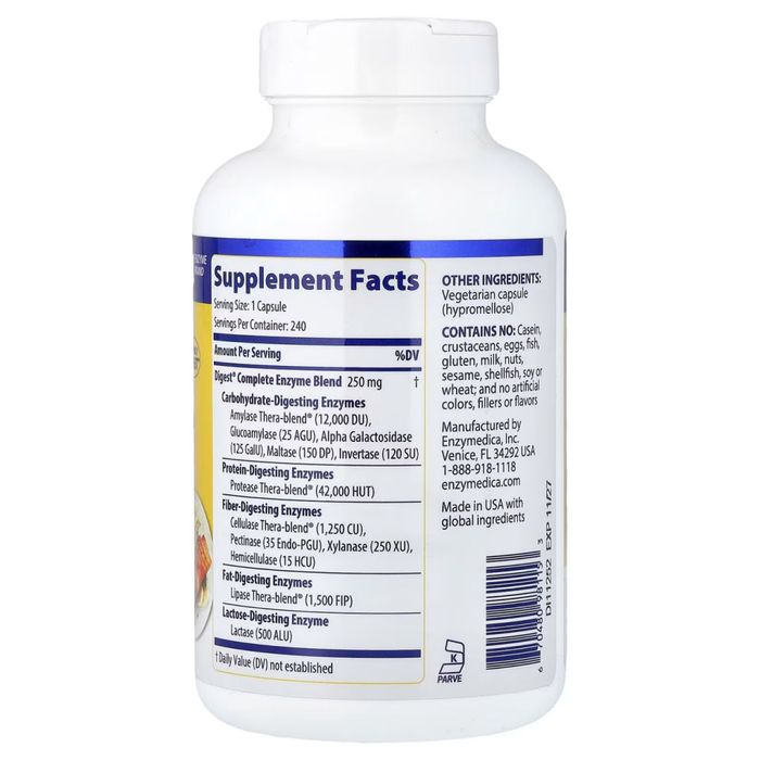 Ферменти і пробіотики, Digest + Probiotics, Enzymedica, 90 капсул