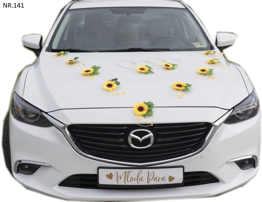 Piękna duża dekoracja na samochód SŁONECZNIKI. ozdoba na auto 141