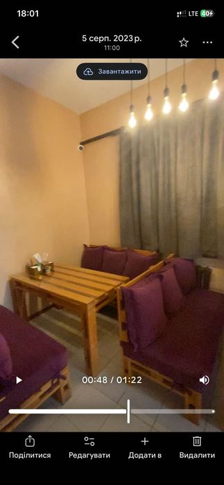 Меблі для кавʼярні