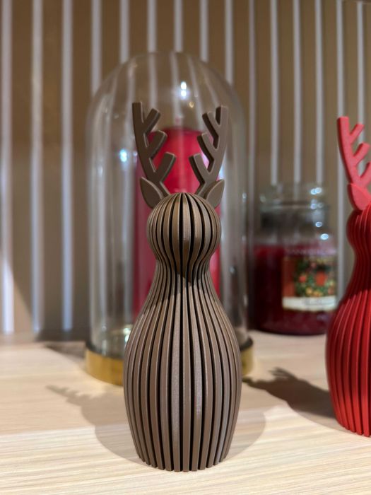Conjunto 3 Renas de Natal 3D