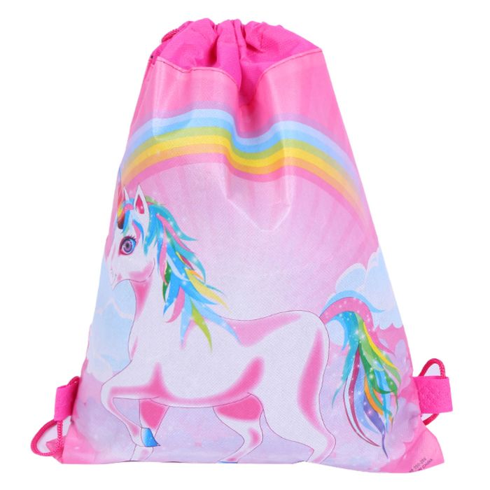 Worek Szkolny Na Buty Strój Gimnastyczny Tęcza Jednorożec 35x27 Cm Zabawka Dla Dzieci Plecak
