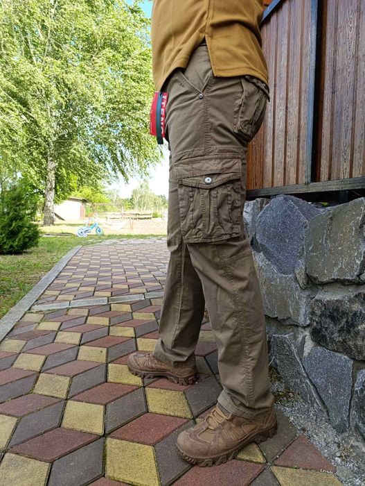 Штани чоловічі карго олива чорні сірі... iteno