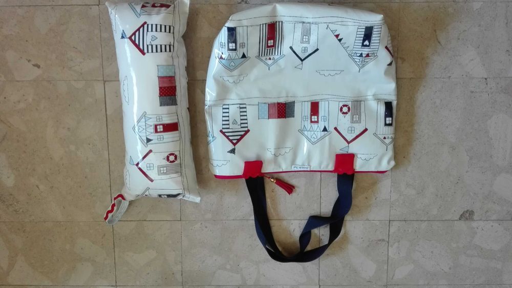 Saco+almofada impermeável férias praia modelo único feito à mão