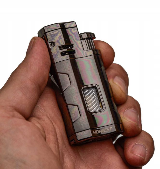 Duża Zapalniczka Żarowa 3X JET Palnik Do Cygar Mocna Puncher Prezent