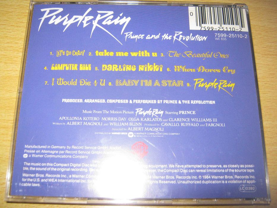 Prince Purple Rain CD