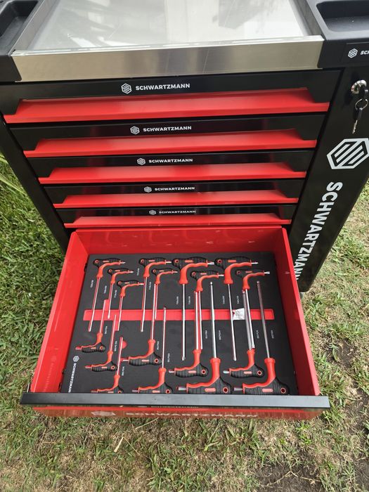 Carrinho de ferramentas 7 gavetas 6 completas novo