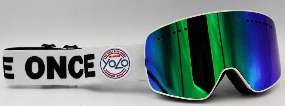 Gogle Snowboardowe premium YOLO Polaryzacja Mega Komplet 2 Szyby UV400