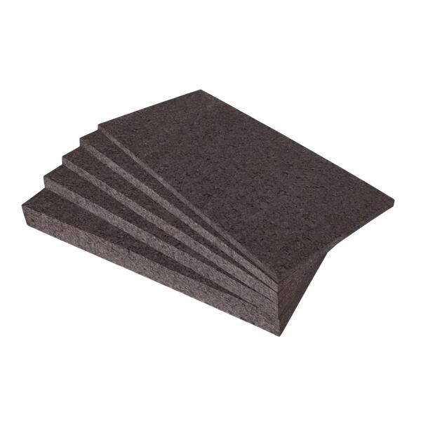 PLACAS DE AGLOMERADO NEGRO DE CORTIÇA – 100 x 50 x 2 cm