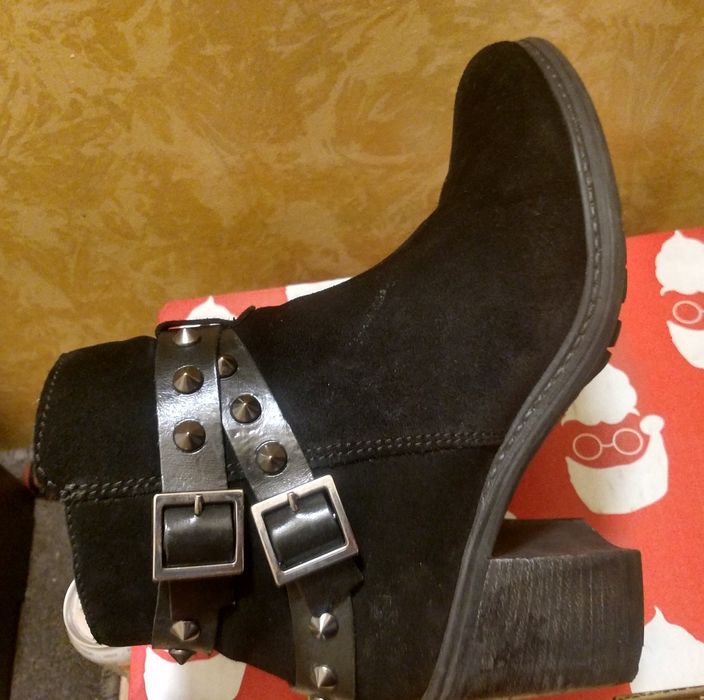 Skórzane botki r.37