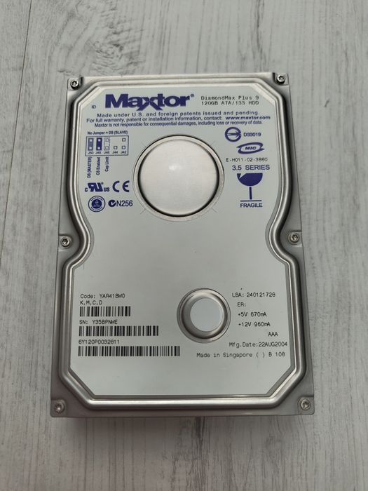 Dysk twardy Maxtor DiamondMax Plus 9 120GB ATA/133 HDD