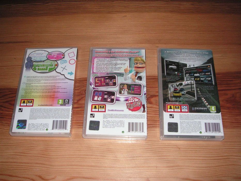 Jogo PSP PlaySt Portab Echoshift, Buzz! Ginástica Mental, Gran Turismo