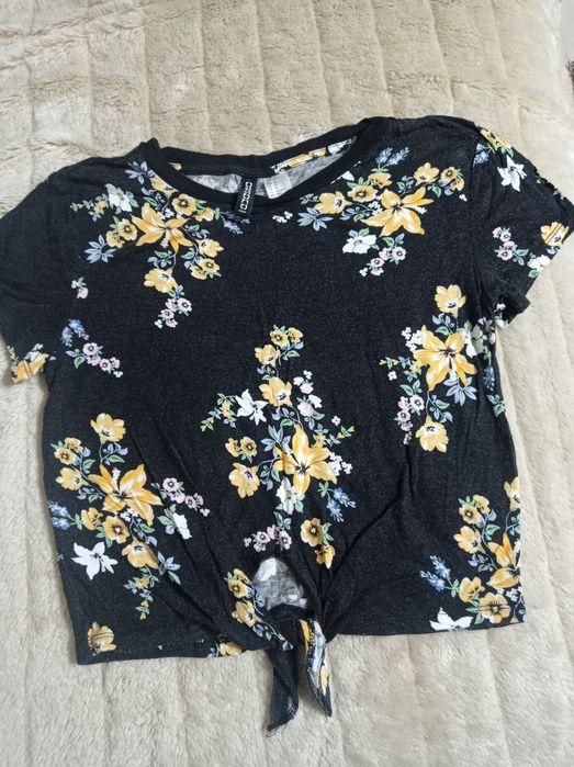 Koszulka top t-shirt XS czarna