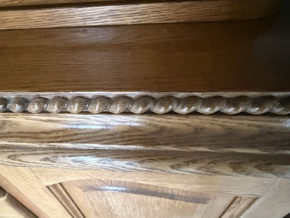 Komoda i witryna debowa 2 sztuki