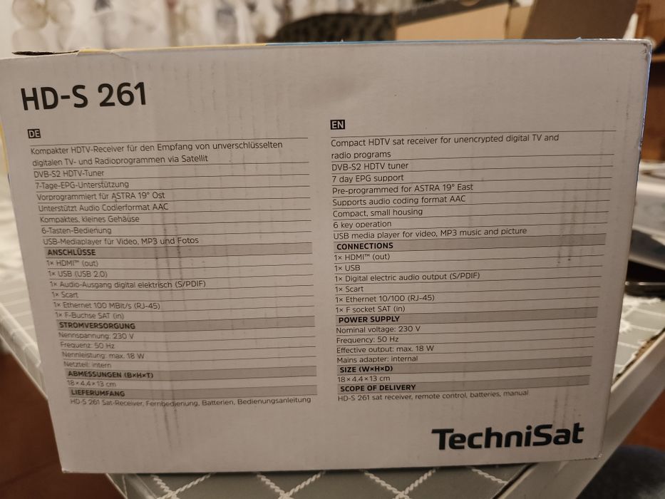 TechniSat HD-S 261 — Recetor/Descodificador de Satélite HD