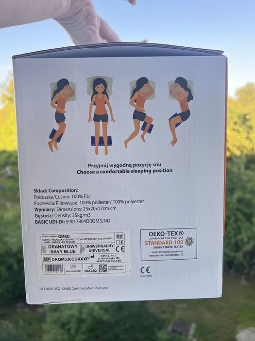 Подушка ортопедическая QMED Knee & Leg Spacer раскладная для колен и ног