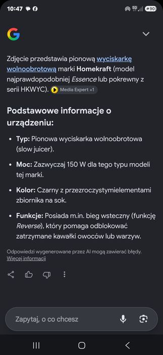 Wyciskarka do owoców