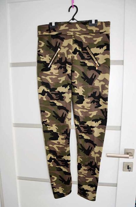 Spodnie dresowe moro ocieplane włókno bambusowe S 36