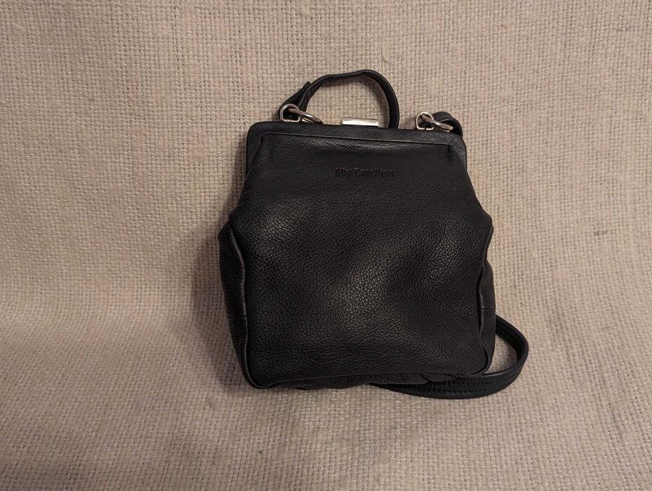 Torebka skórzana czarna