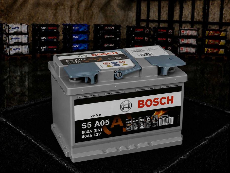 Автомобільний акумулятор BOSCH S5A 050, 60Ah, 12V, AGM, 4047025244336